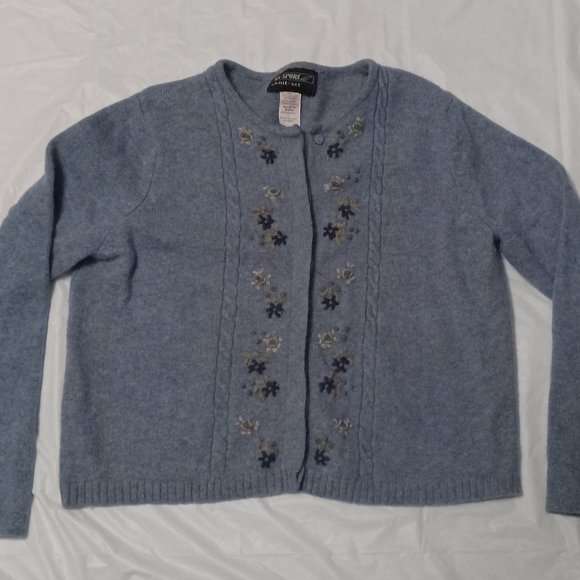 Vintage KS-Sport Knit-Set Women’s 100% Lambs Wool Sweater / Cottage Core - Picture 3 of 10